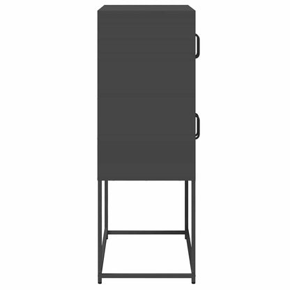 Highboard Black 68x39x107 cm Steel
