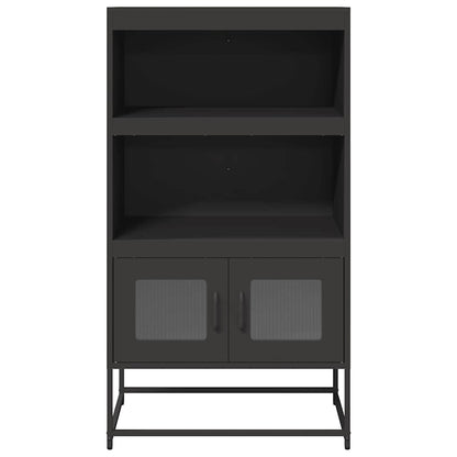Highboard Black 68x39x123 cm Steel