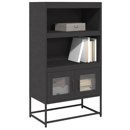 Highboard Black 68x39x123 cm Steel