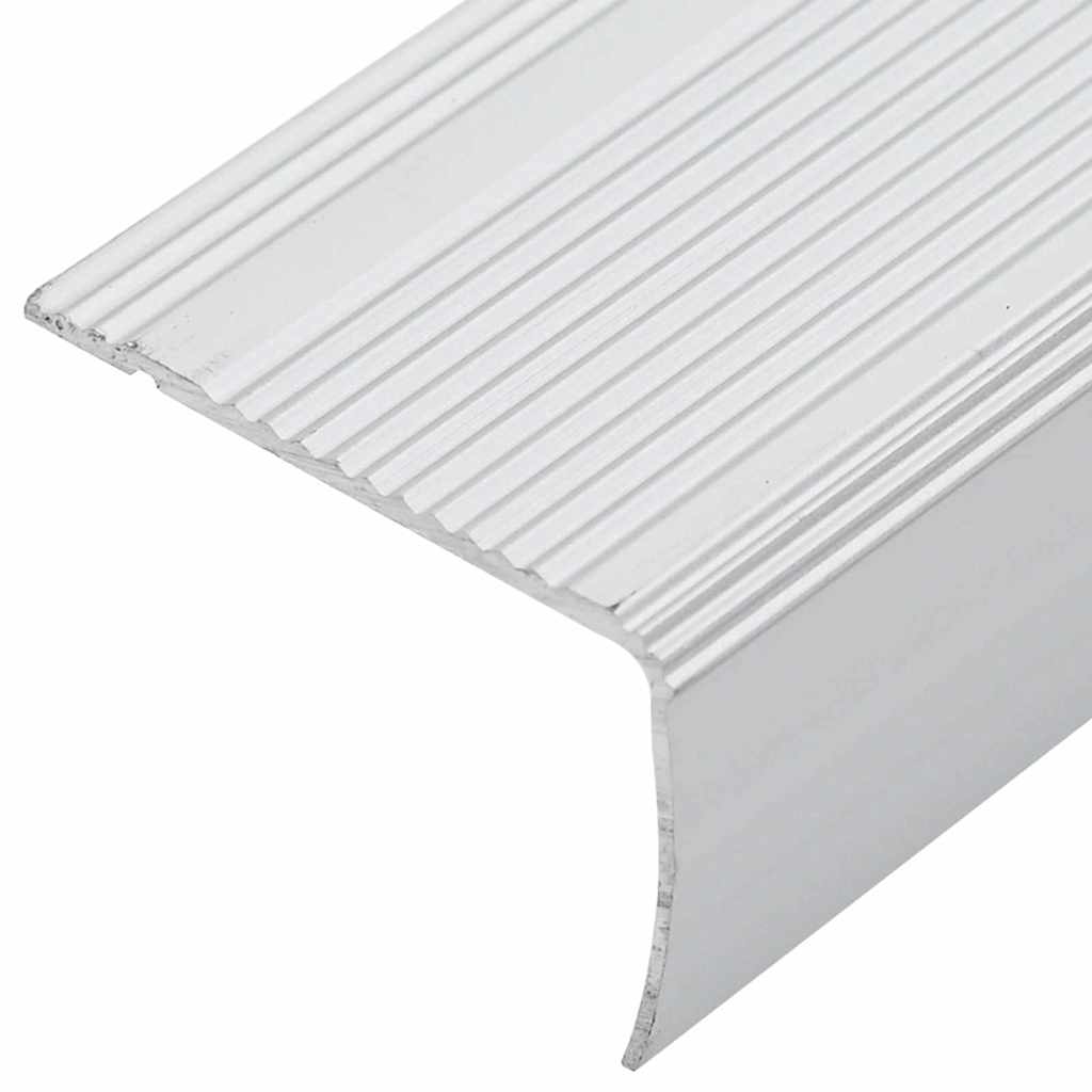 Stair Nosings 10 pcs Silver 67 x 3 x 2 cm Aluminium