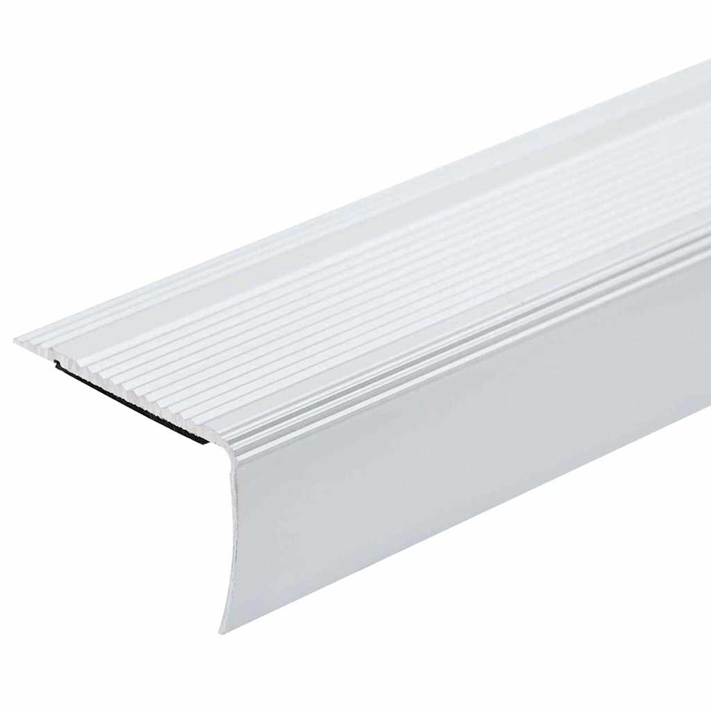 Stair Nosings 10 pcs Silver 67 x 3 x 2 cm Aluminium