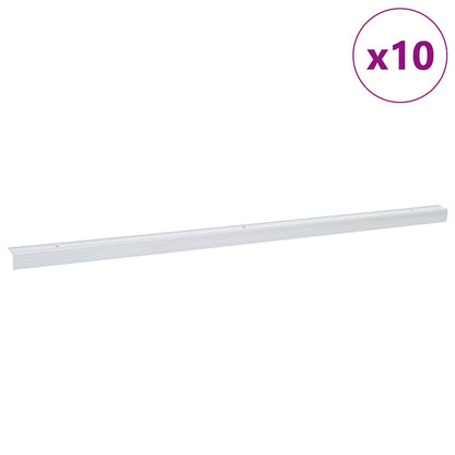 Stair Nosings 10 pcs Silver 67 x 3.5 x 3 cm Aluminium