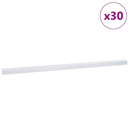 Stair Nosings 30 pcs Silver 67 x 3.5 x 3 cm Aluminium
