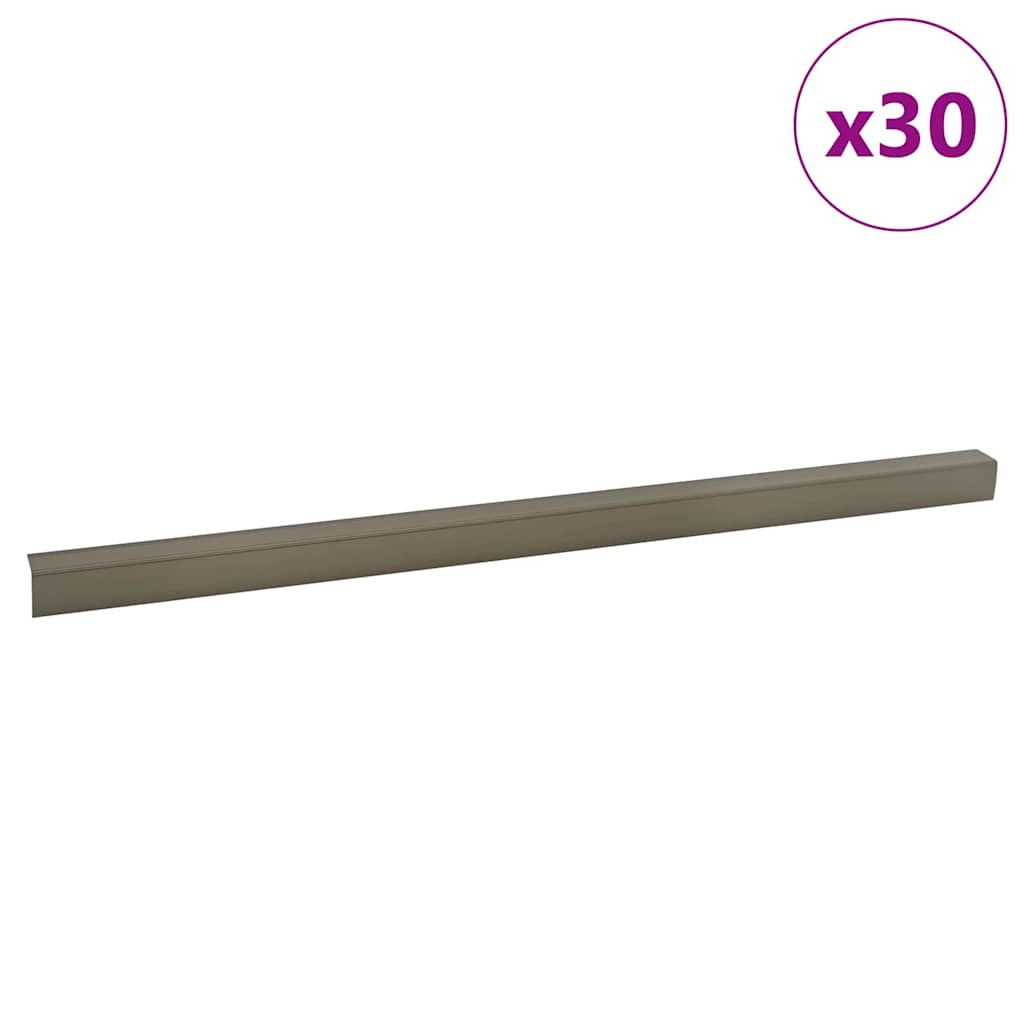 Stair Nosings 30 pcs Champagne 67 x 3 x 2 cm Aluminium
