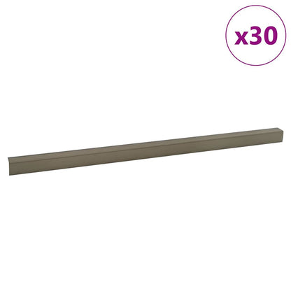 Stair Nosings 30 pcs Champagne 67 x 3 x 2 cm Aluminium