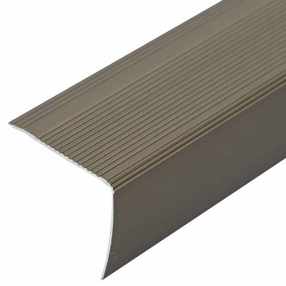 Stair Nosings 10 pcs Champagne 67 x 3.5 x 3 cm Aluminium