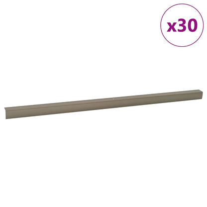 Stair Nosings 30 pcs Champagne 67 x 3.5 x 3 cm Aluminium