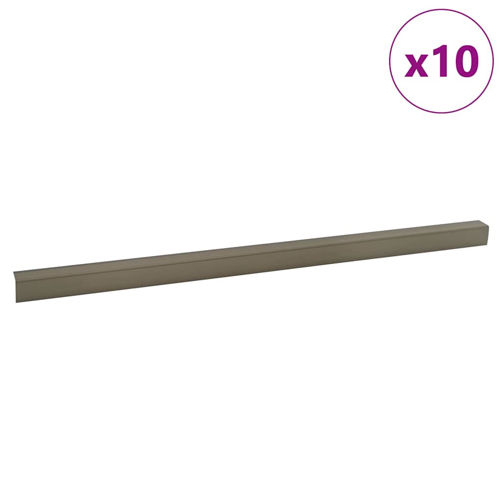 Stair Nosings 10 pcs Champagne 67 x 3 x 2 cm Aluminium