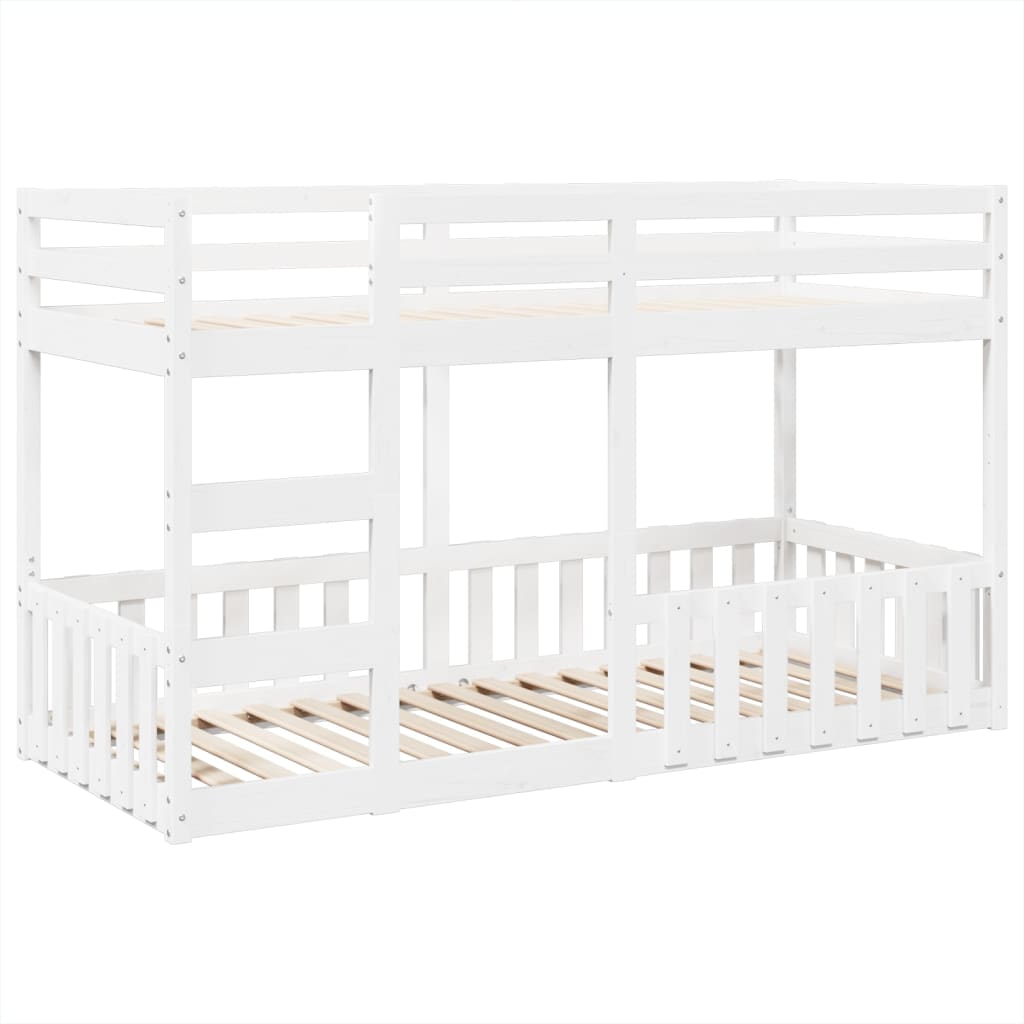 Bunk Bed White 90x200 cm Solid Wood Pine