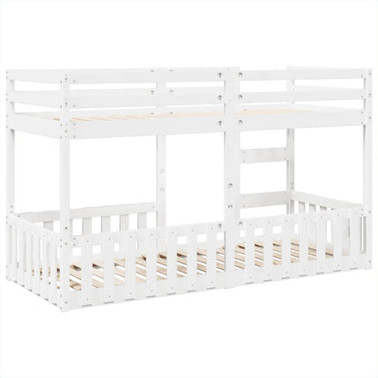 Bunk Bed White 90x200 cm Solid Wood Pine