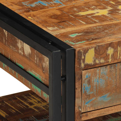 Coffee Table Multicolour 90x50x38 cm Solid Wood Reclaimed