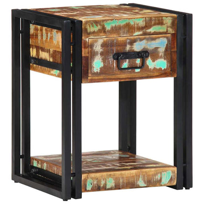 Bedside Cabinet Multicolour 40 x 35 x 50 cm Solid Reclaim Wood