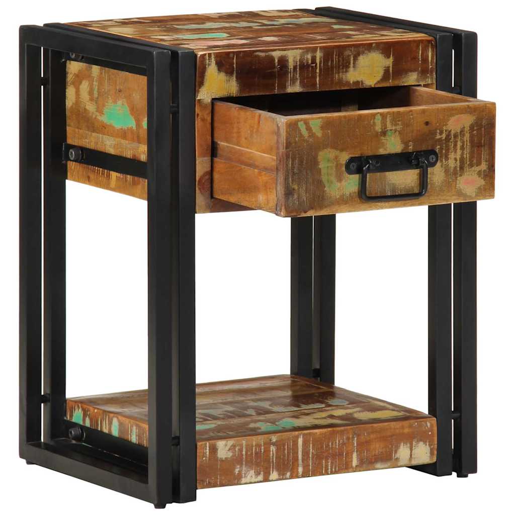 Bedside Cabinet Multicolour 40 x 35 x 50 cm Solid Reclaim Wood
