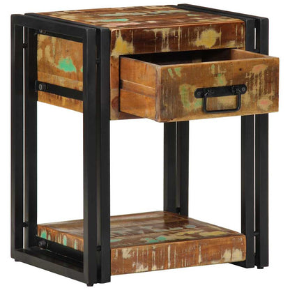 Bedside Cabinet Multicolour 40 x 35 x 50 cm Solid Reclaim Wood