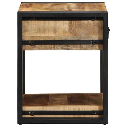 Bedside Cabinet 40x40x50 cm Solid Rough Wood Mango