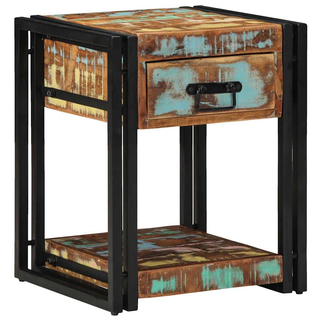 Bedside Cabinet Multicolour 40 x 40 x 50 cm Solid Reclaim Wood