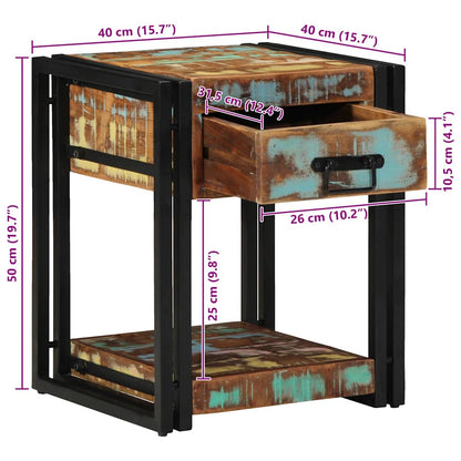 Bedside Cabinet 2 pcs 40 x 40 x 50 cm Solid Reclaim Wood