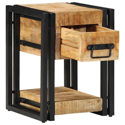 Bedside Cabinet 2 pcs Brown 30 x 30 x 40 cm Solid Mango Wood