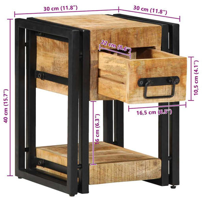 Bedside Cabinet 2 pcs Brown 30 x 30 x 40 cm Solid Mango Wood