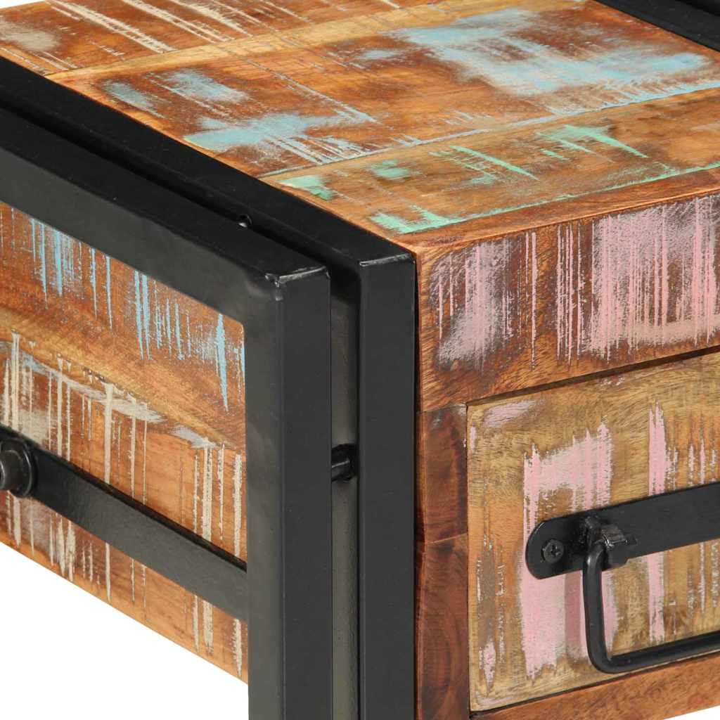 Bedside Cabinet Multicolour 30 x 30 x 40 cm Solid Reclaim Wood