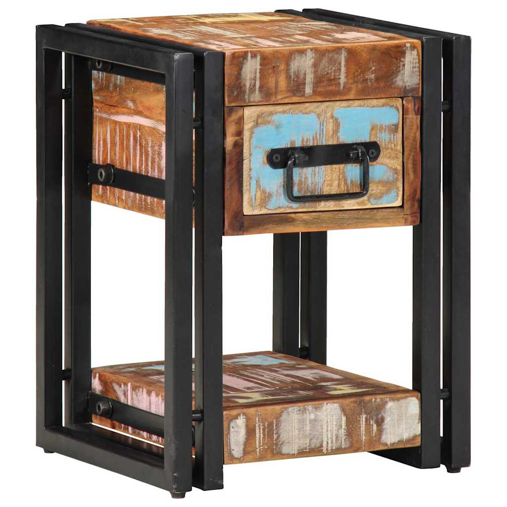 Bedside Cabinet Multicolour 30 x 30 x 40 cm Solid Reclaim Wood