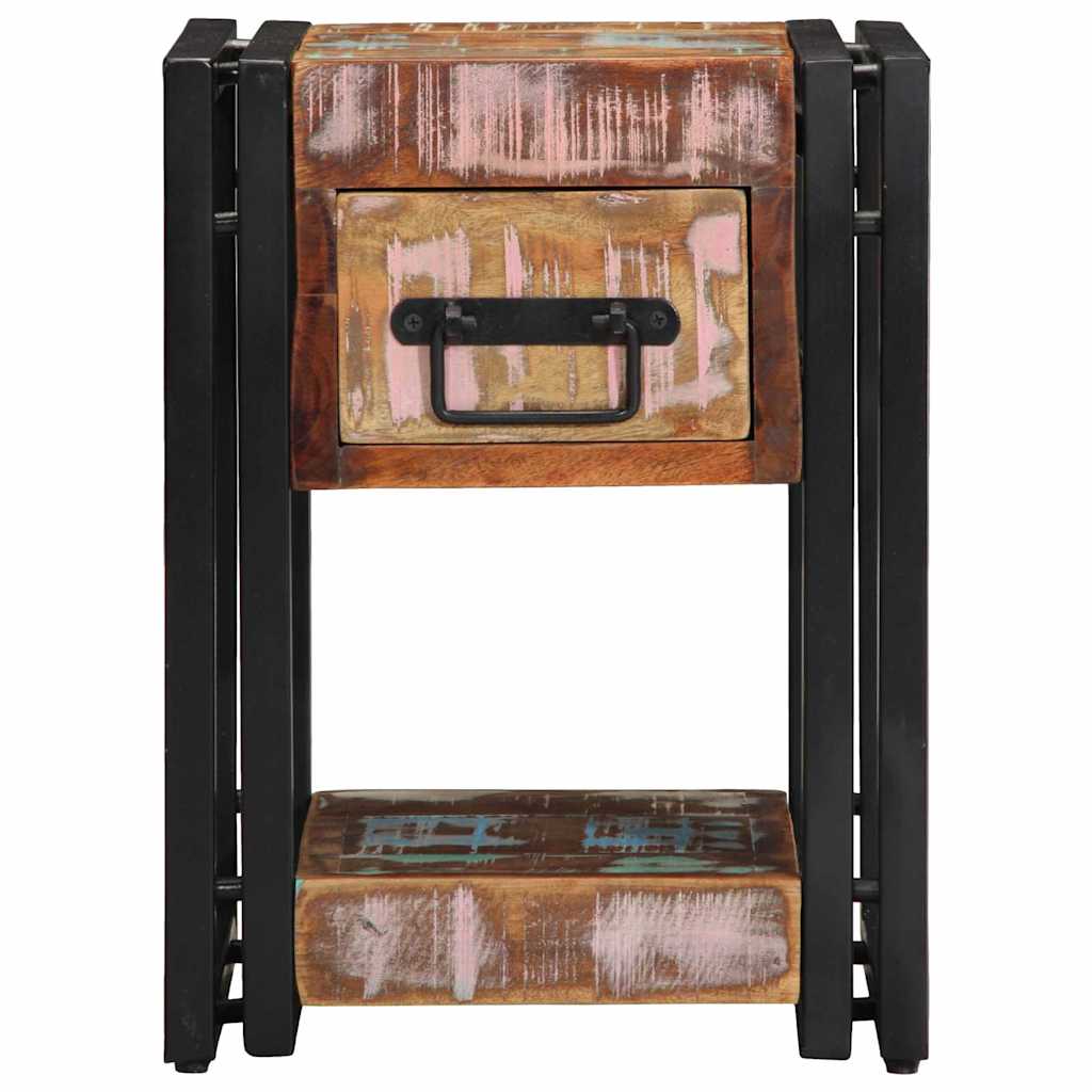 Bedside Cabinet Multicolour 30 x 30 x 40 cm Solid Reclaim Wood
