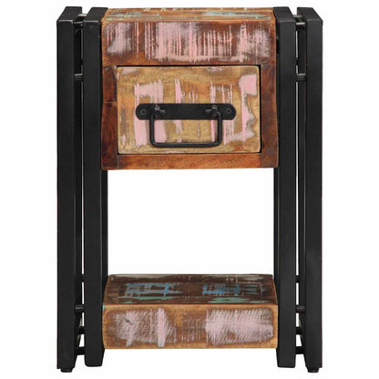 Bedside Cabinet Multicolour 30 x 30 x 40 cm Solid Reclaim Wood