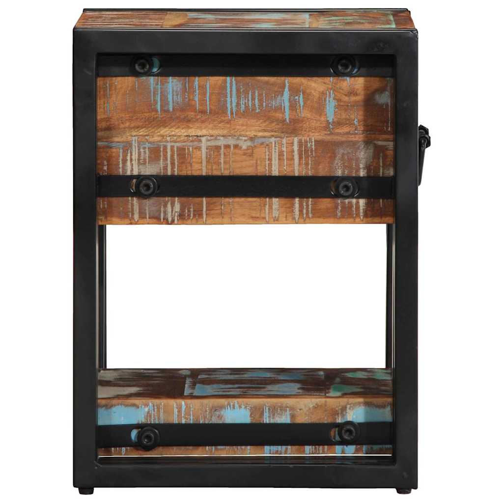 Bedside Cabinet Multicolour 30 x 30 x 40 cm Solid Reclaim Wood