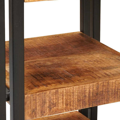 Bedside Table Brown and Black 38 x 33 x 58 cm Solid Mango Wood