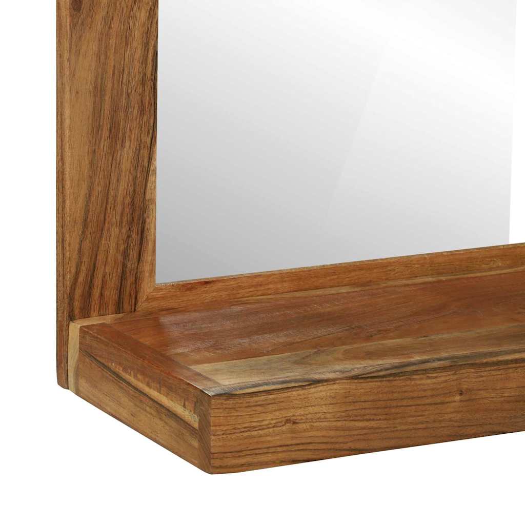 Bathroom Mirror Brown 50 x 22 x 70 cm Solid Acacia Wood