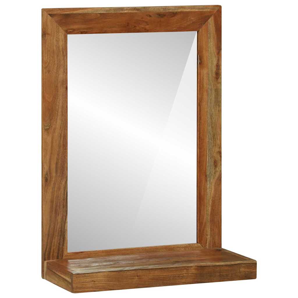 Bathroom Mirror Brown 50 x 22 x 70 cm Solid Acacia Wood
