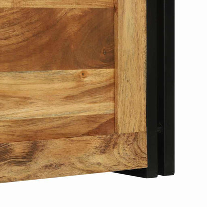 Storage Box Brown and Black 50 x 50 x 50 cm Solid Acacia Wood