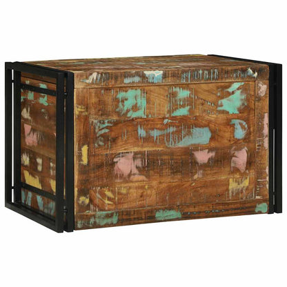 Storage Box Brown and Black 80 x 50 x 50 cm Reclaimed Wood