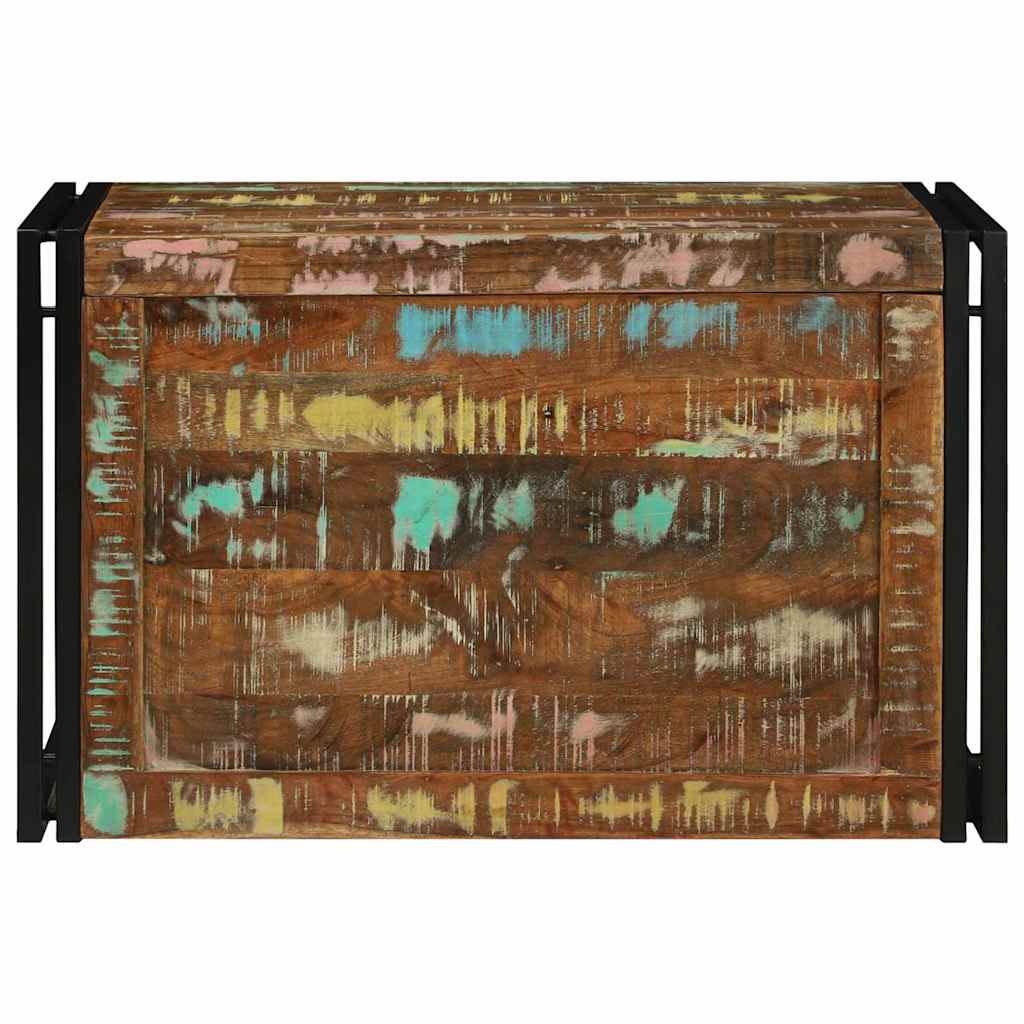 Storage Box Brown and Black 80 x 50 x 50 cm Reclaimed Wood