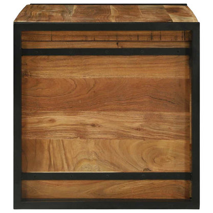 Storage Box Brown and Black 80 x 50 x 50 cm Acacia Wood