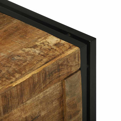 Storage Box Brown and Black 60 x 40 x 41 cm Solid Mango Wood