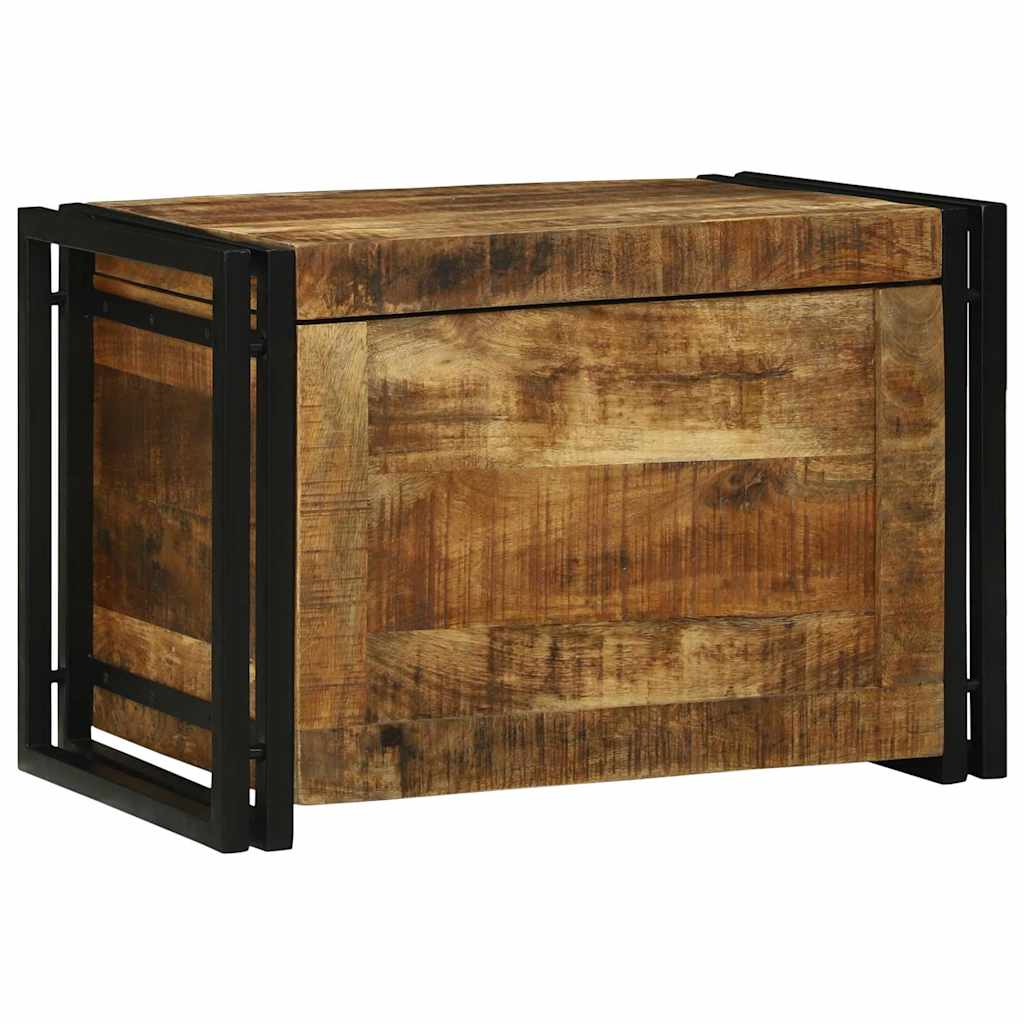Storage Box Brown and Black 60 x 40 x 41 cm Solid Mango Wood