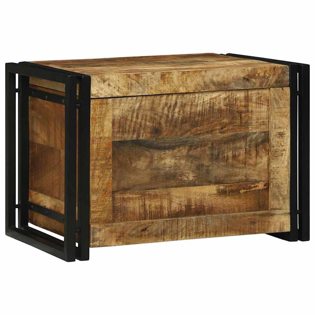 Storage Box Brown and Black 60 x 40 x 41 cm Solid Mango Wood