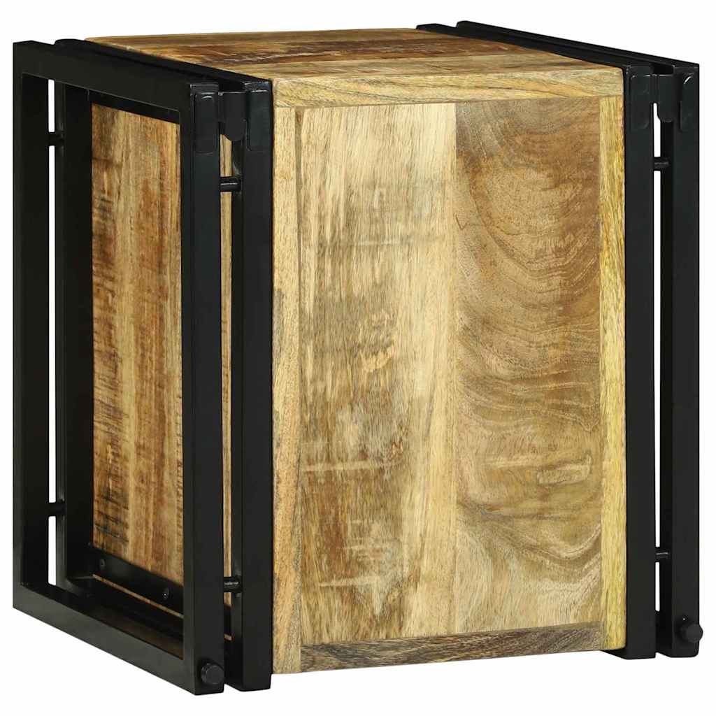 Wine Rack Brown and Black 35 x 35 x 39 cm Solid Mango Wood