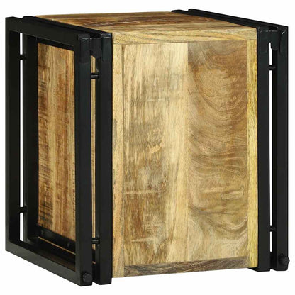 Wine Rack Brown and Black 35 x 35 x 39 cm Solid Mango Wood