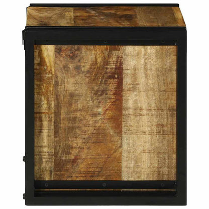 Wine Rack Brown and Black 35 x 35 x 39 cm Solid Mango Wood