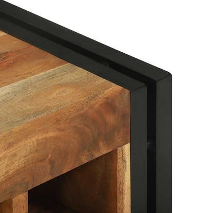 Wine Rack Brown and Black 35 x 35 x 39 cm Solid Acacia Wood