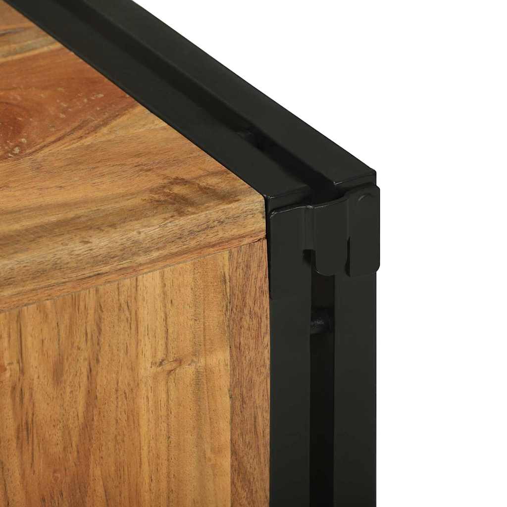 Wine Rack Brown and Black 35 x 35 x 39 cm Solid Acacia Wood