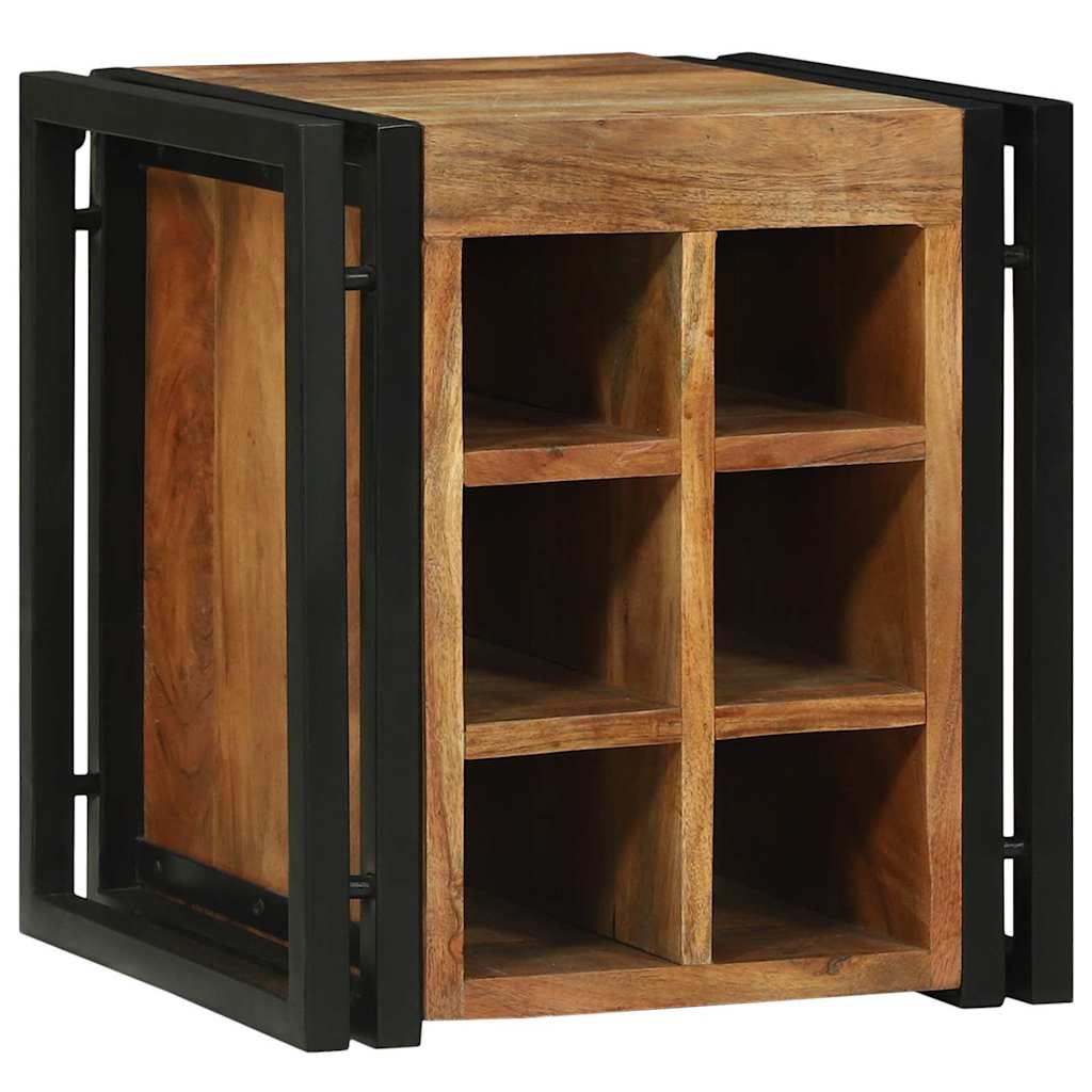 Wine Rack Brown and Black 35 x 35 x 39 cm Solid Acacia Wood