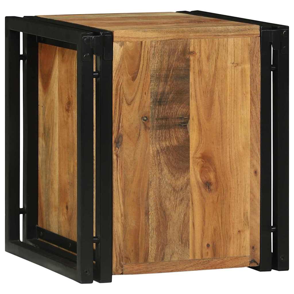 Wine Rack Brown and Black 35 x 35 x 39 cm Solid Acacia Wood