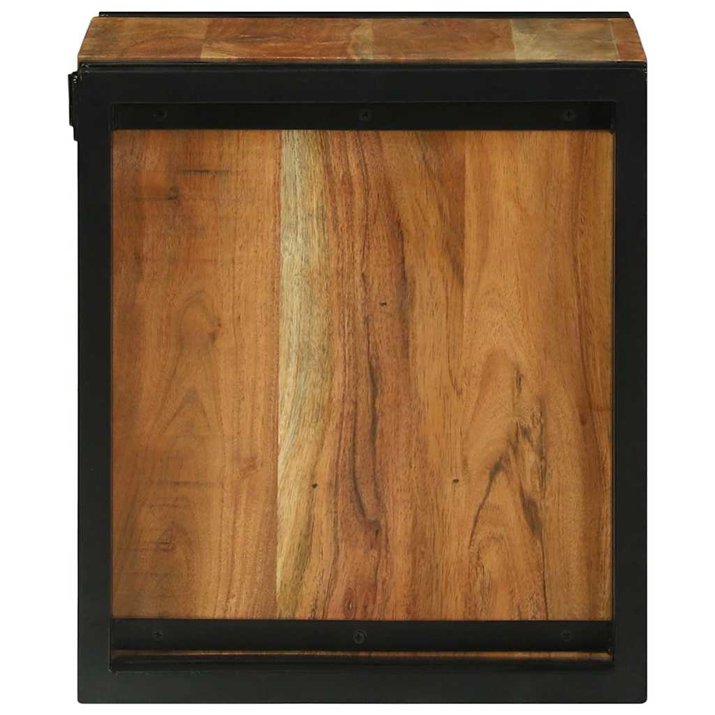 Wine Rack Brown and Black 35 x 35 x 39 cm Solid Acacia Wood