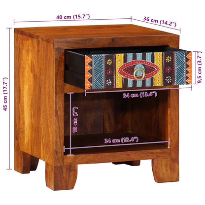 Bedside Cabinet 40x35x45 cm Solid Wood Acacia