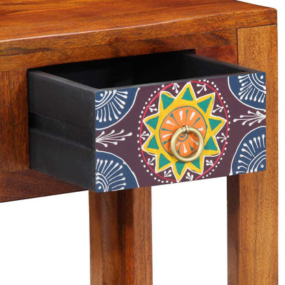 Side Table with Drawer with Storage Brown 40 x 30 x 36 cm