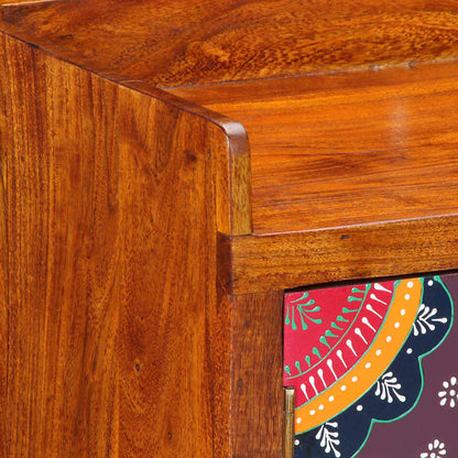 Shoe Cabinet with Shelf Brown 55 x 35 x 75 cm Solid Acacia Wood