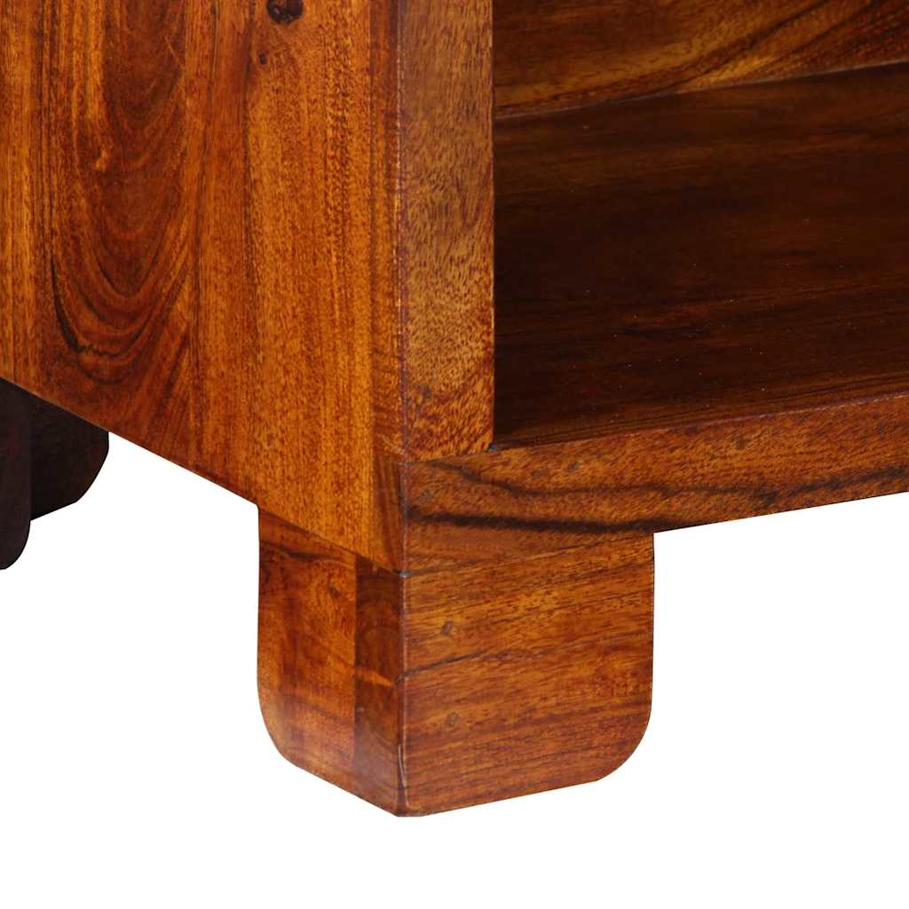 Shoe Cabinet with Shelf Brown 55 x 35 x 75 cm Solid Acacia Wood